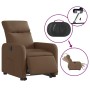 Sillón eléctrico reclinable elevable de tela marrón de , Sillones - Ref: Foro24-3206721, Precio: 296,76 €, Descuento: %