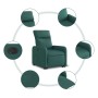 Sillón eléctrico reclinable elevable de tela verde oscuro de , Sillones - Ref: Foro24-3206723, Precio: 304,02 €, Descuento: %