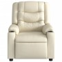 Sillón de masaje reclinable eléctrico cuero sintético crema de , Sillones - Ref: Foro24-3206548, Precio: 311,87 €, Descuento: %