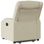 Sillón reclinable elevable eléctrico de cuero sintético crema de , Sillones - Ref: Foro24-3206560, Precio: 355,57 €, Descuent...