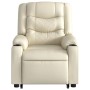 Sillón reclinable elevable eléctrico de cuero sintético crema de , Sillones - Ref: Foro24-3206560, Precio: 355,57 €, Descuent...