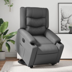 Gray Faux Leather Power Lift Recliner by , Armchairs - Ref: Foro24-3206562, Price: 355,57 €, Discount: %