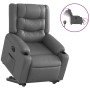 Sillón reclinable elevable eléctrico de cuero sintético gris de , Sillones - Ref: Foro24-3206562, Precio: 355,57 €, Descuento: %