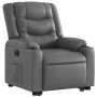 Sillón reclinable elevable eléctrico de cuero sintético gris de , Sillones - Ref: Foro24-3206562, Precio: 355,57 €, Descuento: %