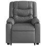 Sillón reclinable elevable eléctrico de cuero sintético gris de , Sillones - Ref: Foro24-3206562, Precio: 355,57 €, Descuento: %