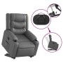 Sillón reclinable elevable eléctrico de cuero sintético gris de , Sillones - Ref: Foro24-3206562, Precio: 355,57 €, Descuento: %