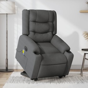 Sillón de masaje eléctrico reclinable elevable tela gris oscuro de , Sillones - Ref: Foro24-3206583, Precio: 415,99 €, Descue...