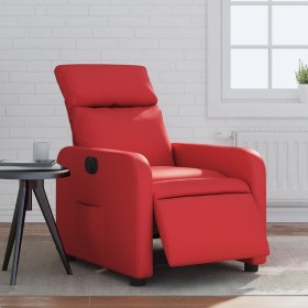 Sillón reclinable eléctrico de cuero sintético rojo de , Sillones - Ref: Foro24-3206740, Precio: 236,99 €, Descuento: %