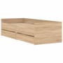 Sonoma oak bed frame with drawers 75x190 cm by , Beds and slatted bases - Ref: Foro24-3207359, Price: 124,55 €, Discount: %