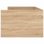 Sonoma oak bed frame with drawers 75x190 cm by , Beds and slatted bases - Ref: Foro24-3207359, Price: 124,55 €, Discount: %