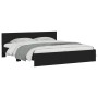 Bed frame with black headboard 180x200 cm by , Beds and slatted bases - Ref: Foro24-3207463, Price: 202,08 €, Discount: %