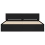 Bed frame with black headboard 180x200 cm by , Beds and slatted bases - Ref: Foro24-3207463, Price: 202,08 €, Discount: %