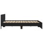 Bed frame with black headboard 180x200 cm by , Beds and slatted bases - Ref: Foro24-3207463, Price: 202,08 €, Discount: %