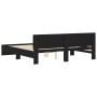 Bed frame with black headboard 180x200 cm by , Beds and slatted bases - Ref: Foro24-3207463, Price: 202,08 €, Discount: %