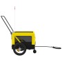 Trailer bicycle pets iron Oxford cloth yellow black by , pet strollers - Ref: Foro24-93945, Price: 116,43 €, Discount: %