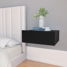 Floating bedside tables 2 pcs black plywood 40x30x15cm by vidaXL, Nightstands - Ref: Foro24-800309, Price: 40,20 €, Discount: %