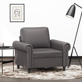 Sillón cuero sintético gris 60 cm de , Sofás - Ref: Foro24-359496, Precio: 170,99 €, Descuento: %