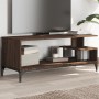 TV cabinet engineered wood and brown steel 102x40x41 cm by , TV Furniture - Ref: Foro24-842415, Price: 55,41 €, Discount: %