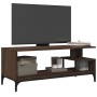 Mueble de TV madera de ingeniería y acero marrón 102x40x41 cm de , Muebles TV - Ref: Foro24-842415, Precio: 55,41 €, Descuent...