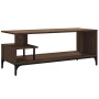 TV cabinet engineered wood and brown steel 102x40x41 cm by , TV Furniture - Ref: Foro24-842415, Price: 55,41 €, Discount: %