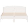 Bed frame with white pine wood headboard 120x200 cm by , Beds and slatted bases - Ref: Foro24-842599, Price: 125,33 €, Discou...