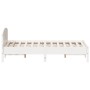 Bed frame with white pine wood headboard 120x200 cm by , Beds and slatted bases - Ref: Foro24-842599, Price: 125,33 €, Discou...