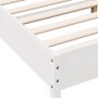 Bed frame with white pine wood headboard 120x200 cm by , Beds and slatted bases - Ref: Foro24-842599, Price: 125,33 €, Discou...