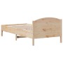 Estructura de cama con cabecero madera maciza pino 100x200 cm de , Camas y somieres - Ref: Foro24-842614, Precio: 111,17 €, D...