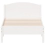 Bed frame with white pine wood headboard 90x190 cm by , Beds and slatted bases - Ref: Foro24-842623, Price: 91,06 €, Discount: %