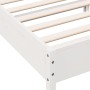 Bed frame with white pine wood headboard 90x190 cm by , Beds and slatted bases - Ref: Foro24-842623, Price: 91,06 €, Discount: %