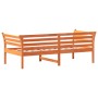 Wax brown solid pine wood sofa bed 90x190 cm by , Beds and slatted bases - Ref: Foro24-842881, Price: 114,22 €, Discount: %