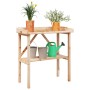 Mesa para plantas con estante madera maciza abeto 78x38x82,5 cm de , Soportes para macetas - Ref: Foro24-156349, Precio: 40,1...