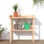 Mesa para plantas con estante madera maciza abeto 78x38x82,5 cm de , Soportes para macetas - Ref: Foro24-156349, Precio: 36,8...