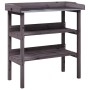 Plant table with shelves gray fir wood 78x38x82.5 cm by , Pot stands - Ref: Foro24-156354, Price: 53,75 €, Discount: %