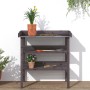 Plant table with shelves gray fir wood 78x38x82.5 cm by , Pot stands - Ref: Foro24-156354, Price: 53,75 €, Discount: %