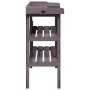 Plant table with shelves gray fir wood 78x38x82.5 cm by , Pot stands - Ref: Foro24-156354, Price: 53,75 €, Discount: %