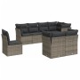 8-teiliges Gartensofa-Set und graue synthetische Rattankissen von , Gartensets - Ref: Foro24-3217930, Preis: 534,20 €, Rabatt: %