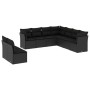 8-piece garden sofa set and black synthetic rattan cushions by , Garden sets - Ref: Foro24-3217835, Price: 560,19 €, Discount: %