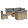 9-teiliges Gartensofa-Set mit beigen synthetischen Rattankissen von , Gartensets - Ref: Foro24-3217939, Preis: 608,23 €, Raba...