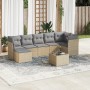 Gartensofa-Set mit beigen Kissen 8 Stück PE-Rattan von , Gartensets - Ref: Foro24-3217979, Preis: 517,57 €, Rabatt: %