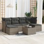 7-teiliges Gartensofa-Set mit grauen PE-Rattan-Kissen von , Gartensets - Ref: Foro24-3218020, Preis: 406,27 €, Rabatt: %