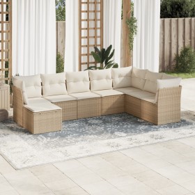 Garden sofa set with beige cushions 8 pcs PE rattan by , Garden sets - Ref: Foro24-3218048, Price: 621,81 €, Discount: %