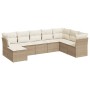 Gartensofa-Set mit beigen Kissen 8 Stück PE-Rattan von , Gartensets - Ref: Foro24-3218048, Preis: 621,81 €, Rabatt: %