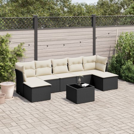 8-piece garden sofa set and black synthetic rattan cushions by , Garden sets - Ref: Foro24-3218036, Price: 491,16 €, Discount: %