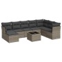 Set de muebles de jardín 9 pzas y cojines ratán sintético gris de , Conjuntos de jardín - Ref: Foro24-3218060, Precio: 553,14...