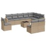 11-teiliges Gartensofa-Set mit beigen synthetischen Rattankissen von , Gartensets - Ref: Foro24-3219109, Preis: 714,25 €, Rab...