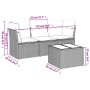 4-piece garden sofa set and gray synthetic rattan cushions by , Garden sets - Ref: Foro24-3217220, Price: 263,47 €, Discount: %