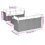 7-piece garden sofa set with gray PE rattan cushions by , Garden sets - Ref: Foro24-3217260, Price: 458,23 €, Discount: %