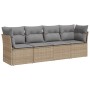 Garden sofa set with cushions 4 pieces beige synthetic rattan by , Garden sets - Ref: Foro24-3217229, Price: 254,71 €, Discou...