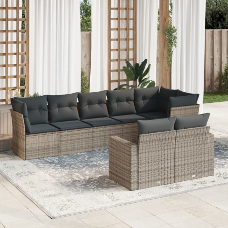 8-teiliges Gartensofa-Set und graue synthetische Rattankissen von , Gartensets - Ref: Foro24-3219210, Preis: 585,71 €, Rabatt: %